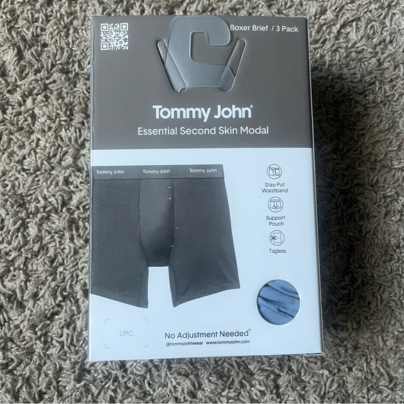 Tommy John Men's Boxer Briefs in Blue Tones - Picture 5 of 6